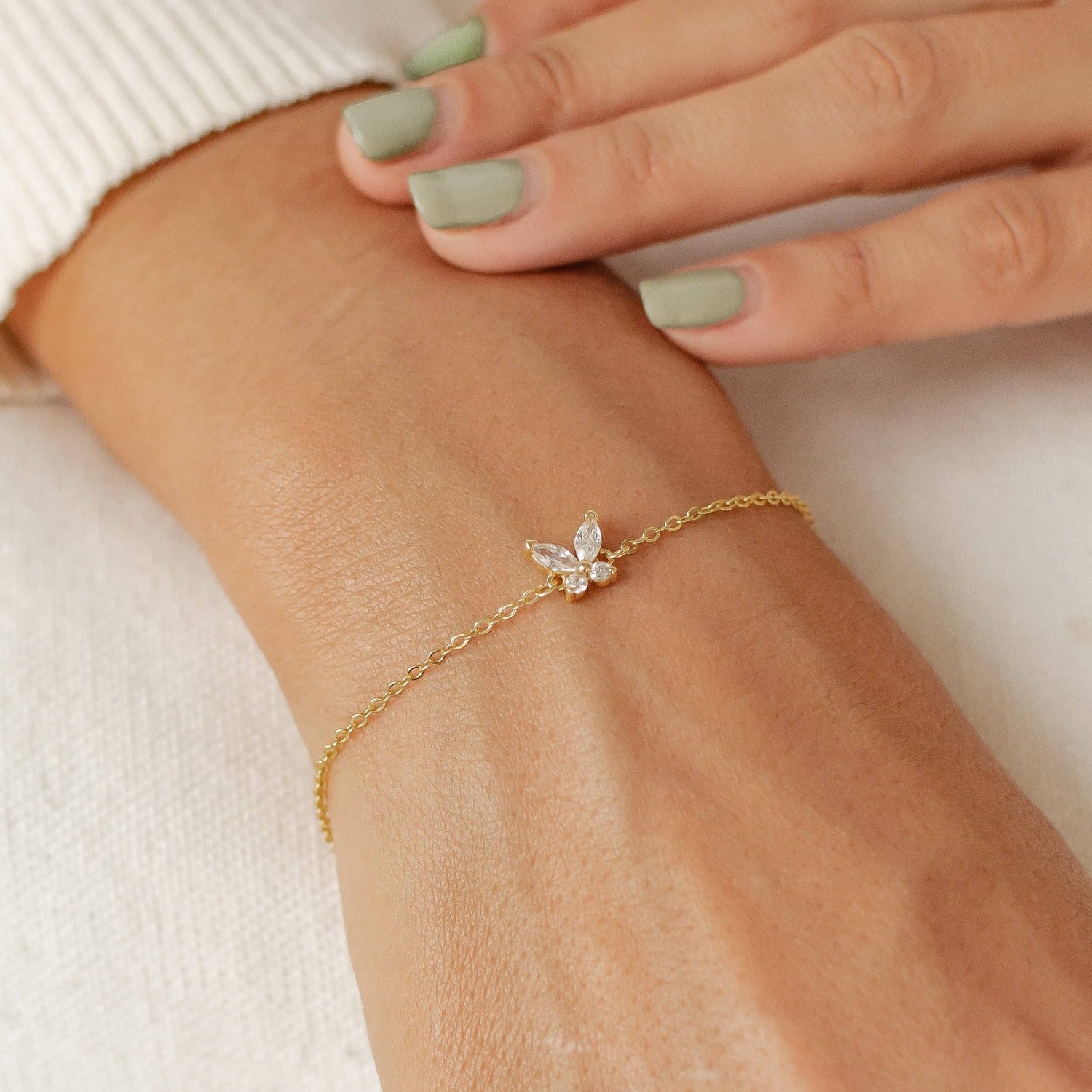 Ensemble Bijoux Pierre Présieuse Papillon Sterling Silver