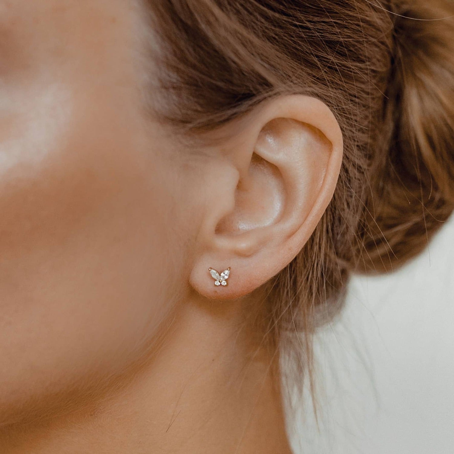 Ensemble Bijoux Pierre Présieuse Papillon Sterling Silver