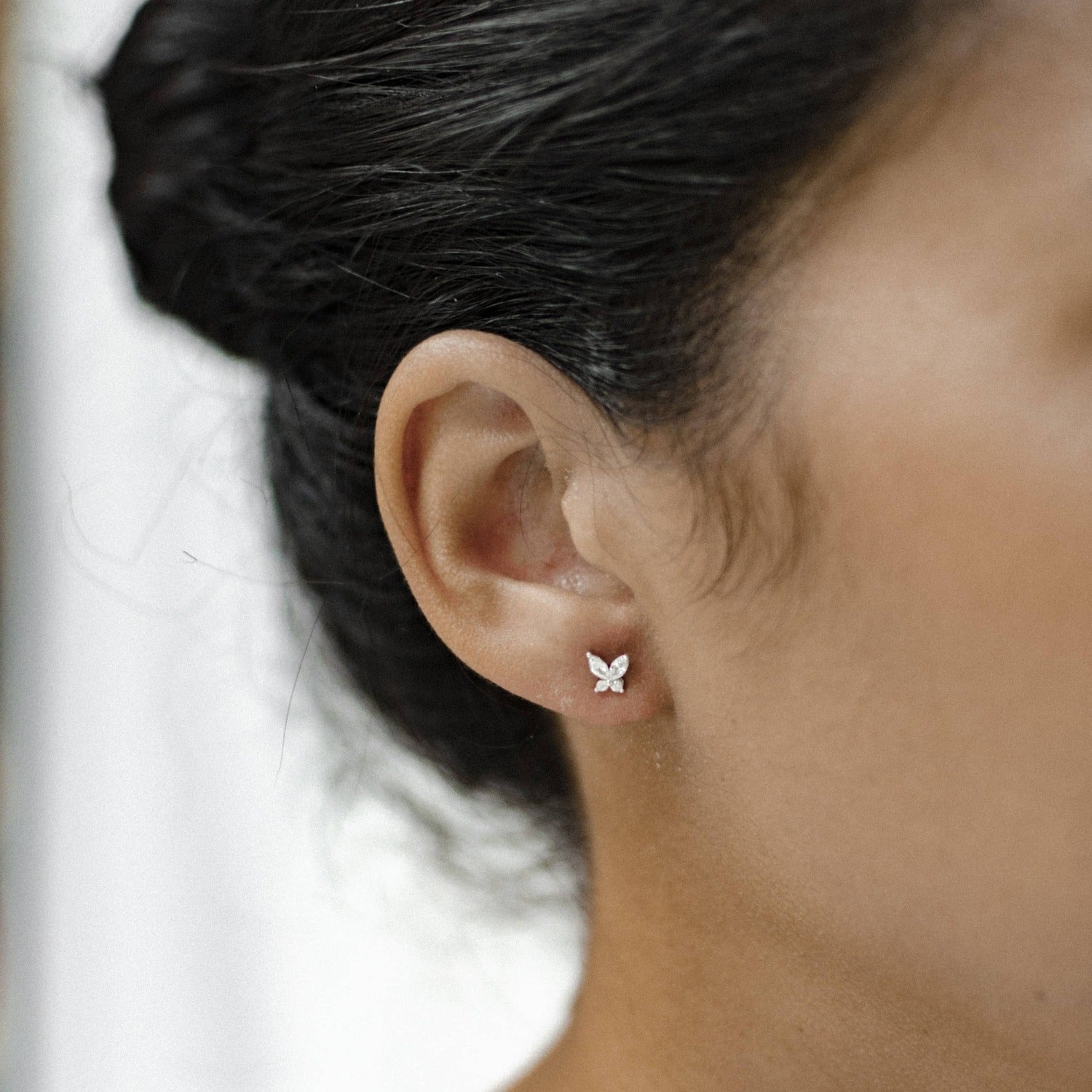 Ensemble Bijoux Pierre Présieuse Papillon Sterling Silver