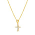 Collier Pendentif  Pierre Précieuse Croix Sterling Argent