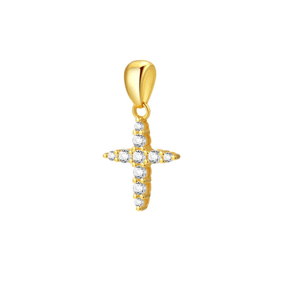 Collier Pendentif  Pierre Précieuse Croix Sterling Argent