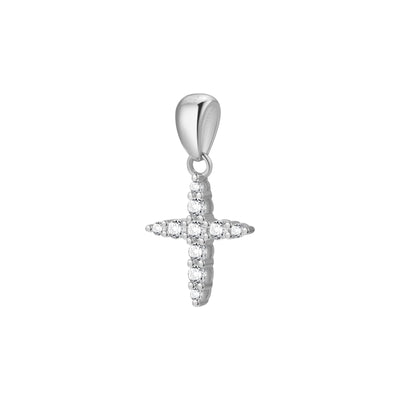Collier Pendentif  Pierre Précieuse Croix Sterling Argent