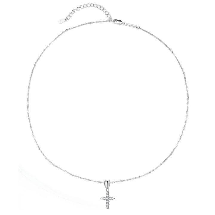 Collier Pendentif  Pierre Précieuse Croix Argent Sterling
