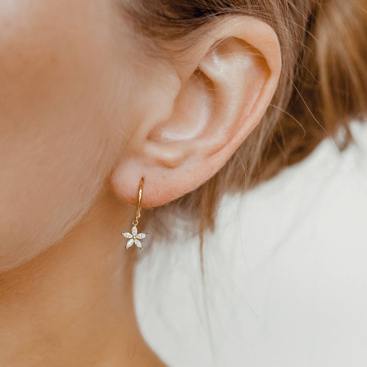 Ensemble Bijoux Pierre Présieuse Marguerite Sterling Silver