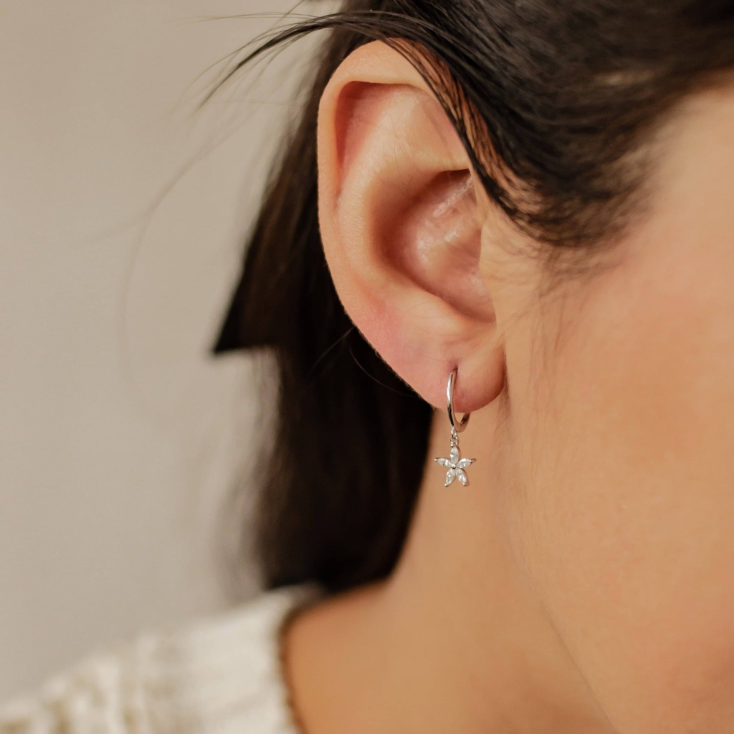 Ensemble Bijoux Pierre Présieuse Marguerite Sterling Silver