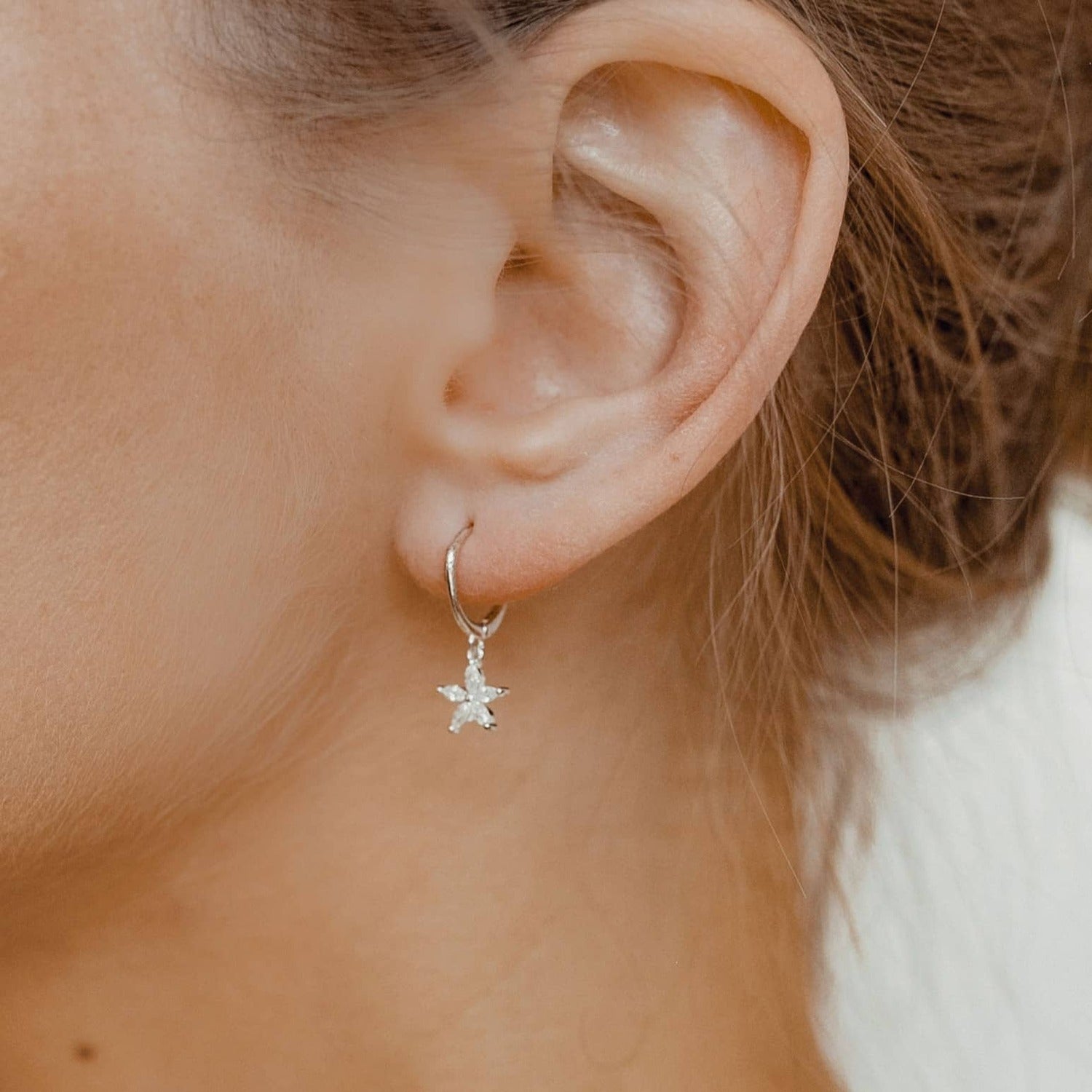 Ensemble Bijoux Pierre Présieuse Marguerite Sterling Silver