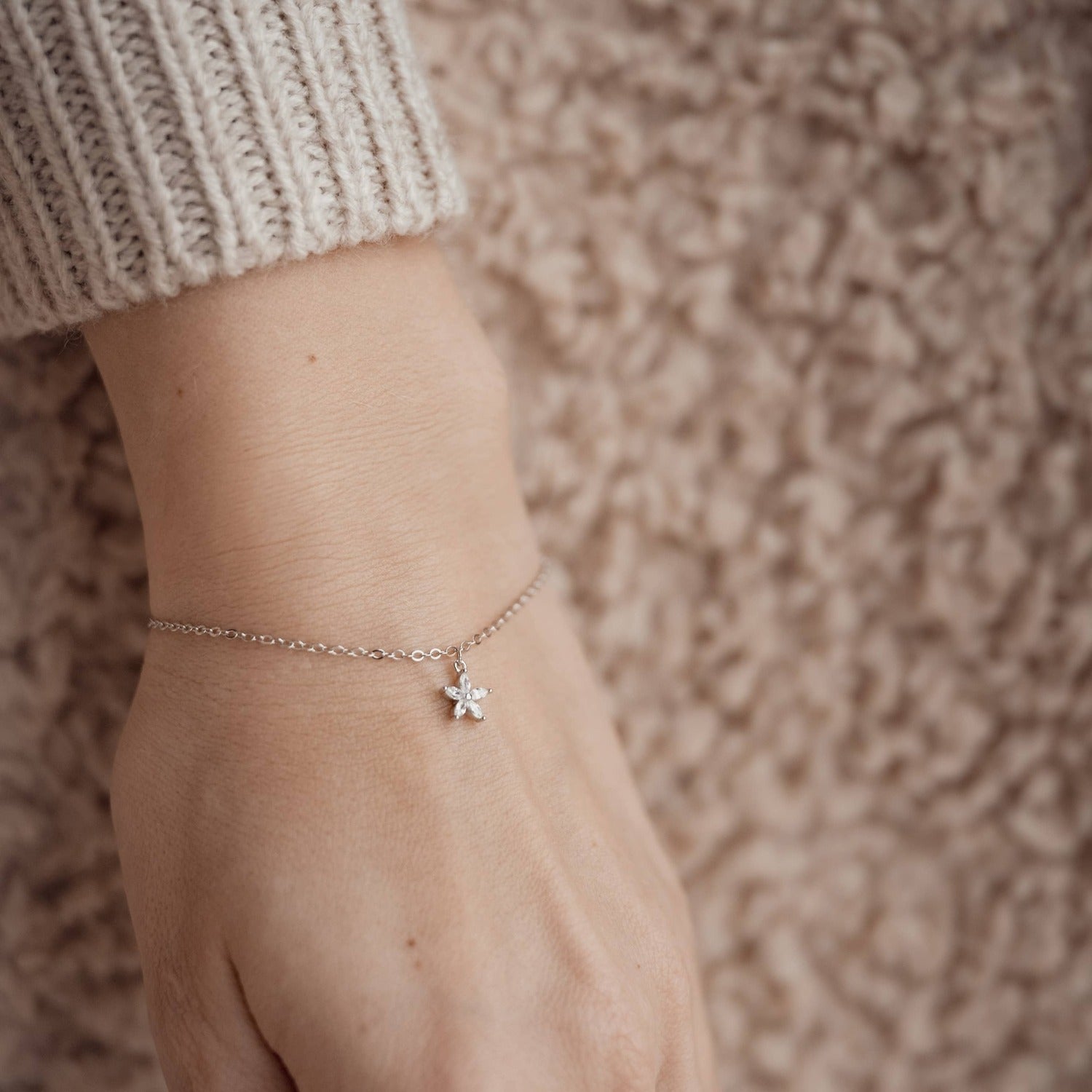 Ensemble Bijoux Pierre Présieuse Marguerite Sterling Silver