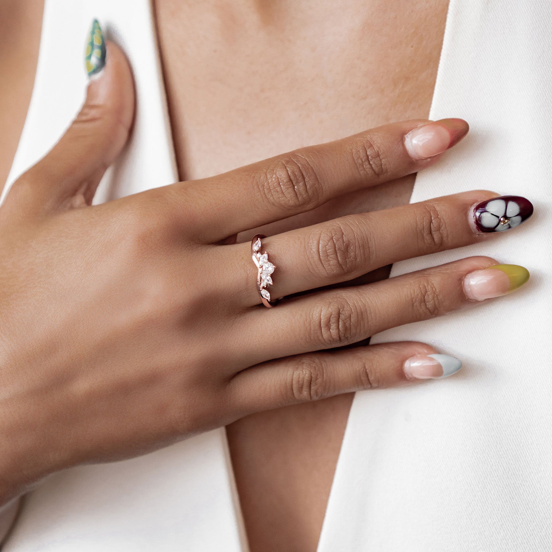 Gemstone Fireworks Ring Sterling Silver Gold