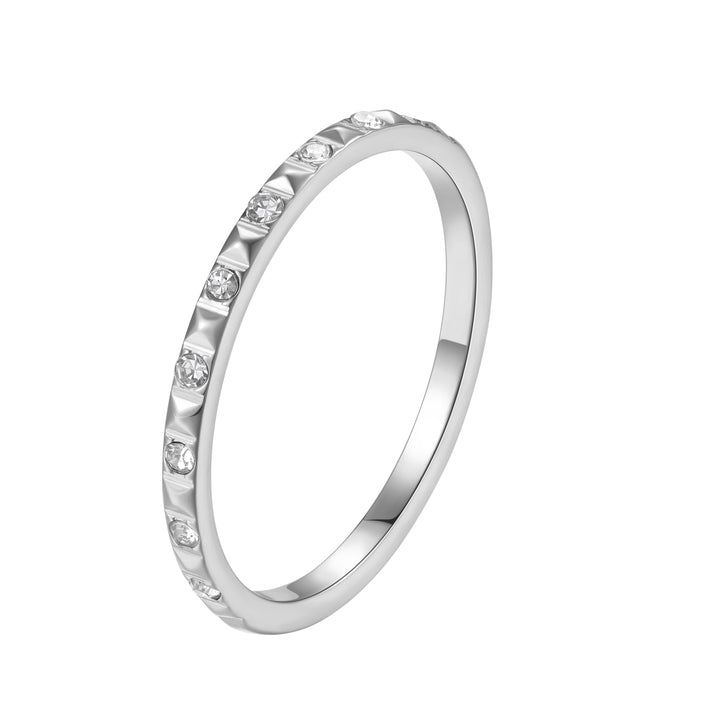 Edelstein Pyramiden Ring aus Edelstahl