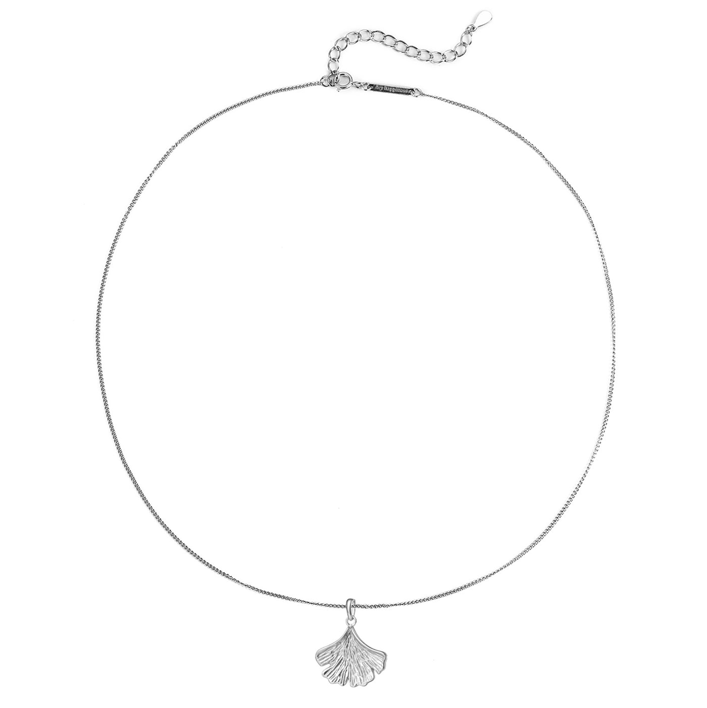 Collier Pendentif Feuille de Ginkgo Sterling Argent