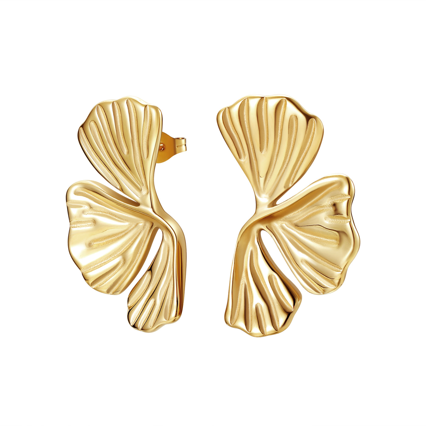 Pendientes Statement Hoja de Ginkgo Waterproof
