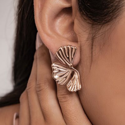 Pendientes Statement Hoja de Ginkgo Waterproof