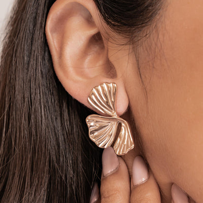 Pendientes Statement Hoja de Ginkgo Waterproof
