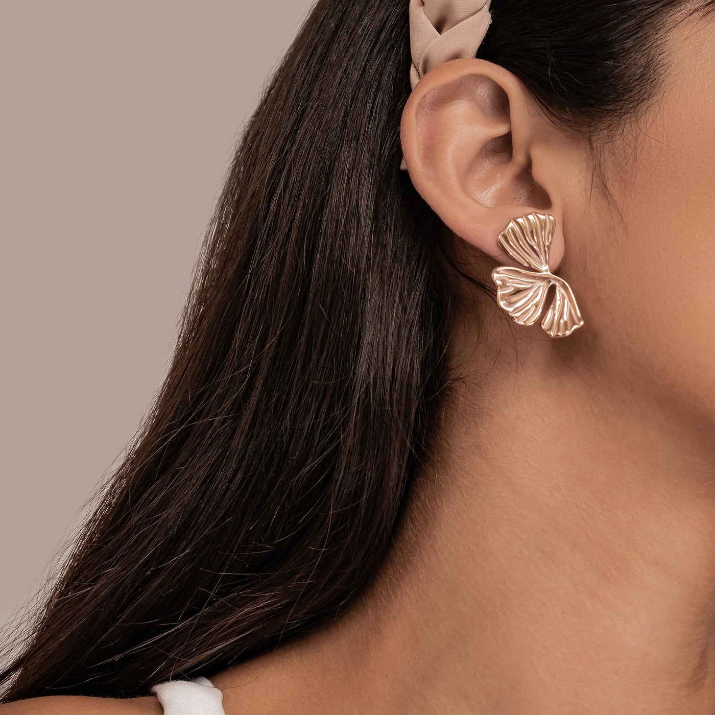 Pendientes Statement Hoja de Ginkgo Waterproof