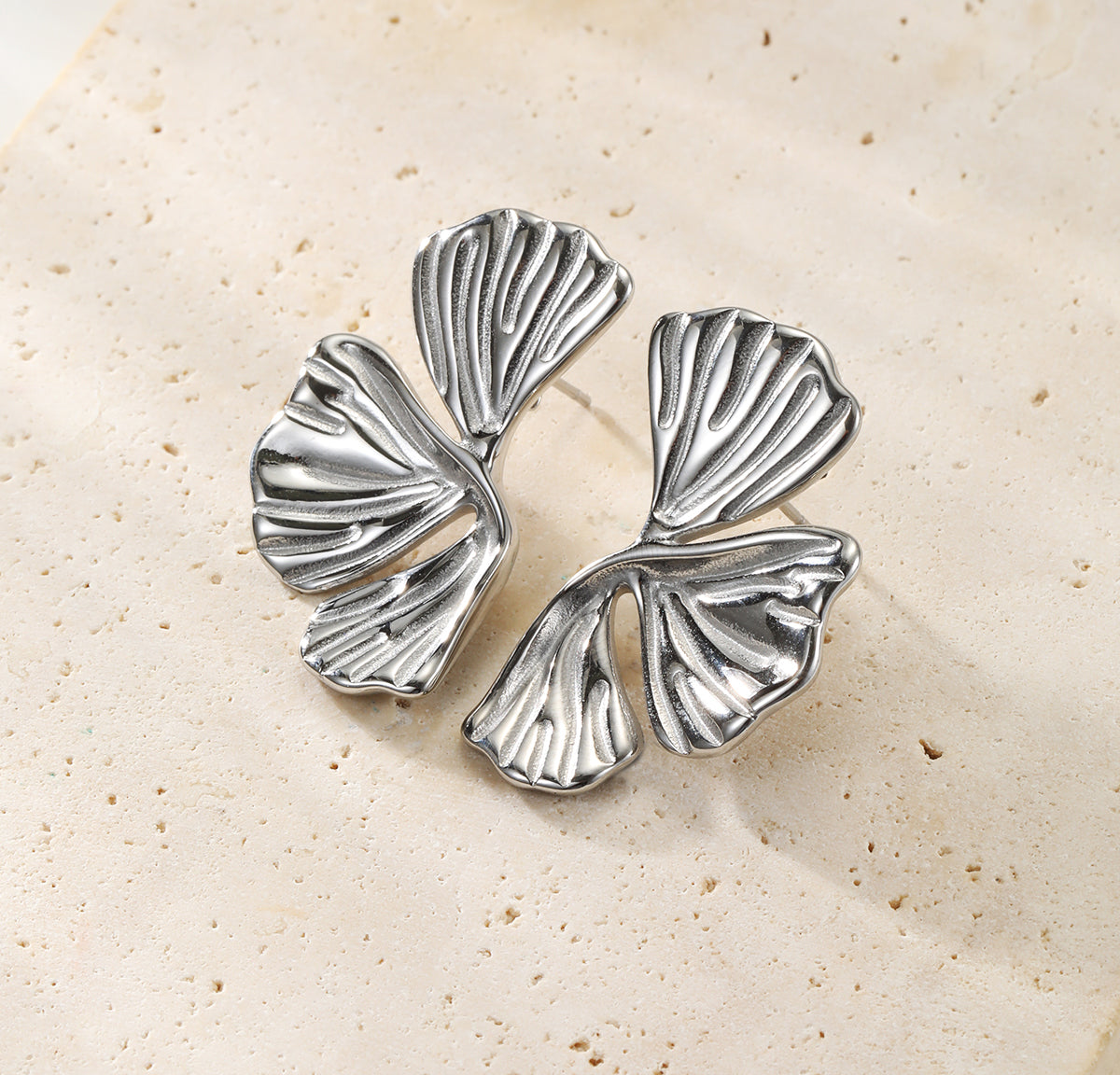 Pendientes Statement Hoja de Ginkgo Waterproof