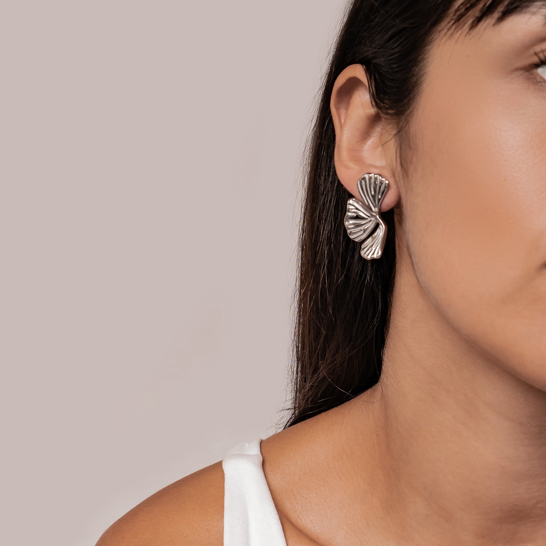 Statement-Ohrringe „Ginkgo-Blatt“ – Wasserdicht