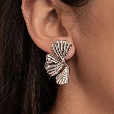 Pendientes Statement Hoja de Ginkgo Waterproof