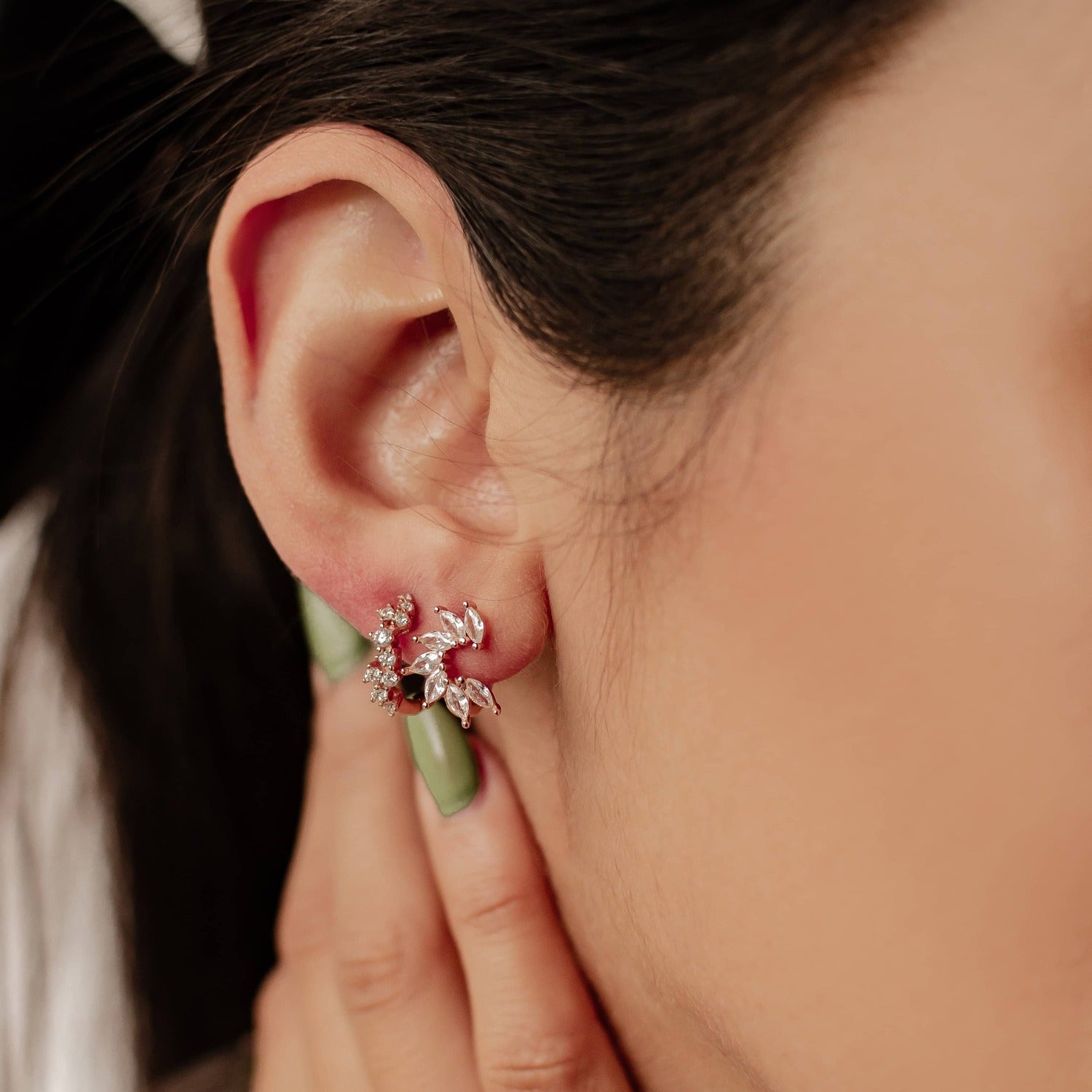 Glitter Duo Ohrringe Set aus Sterlingsilber