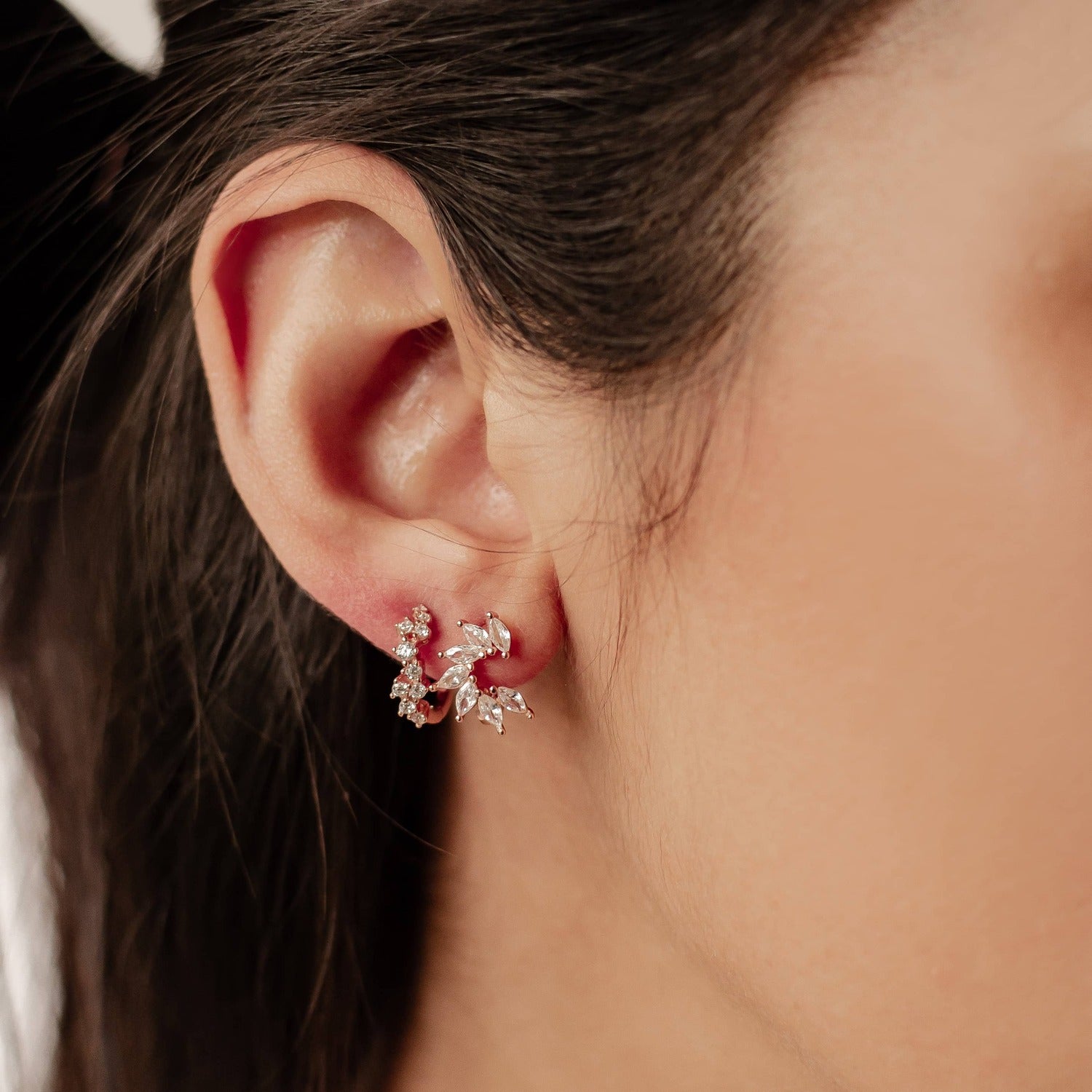 Glitter Duo Ohrringe Set aus Sterlingsilber