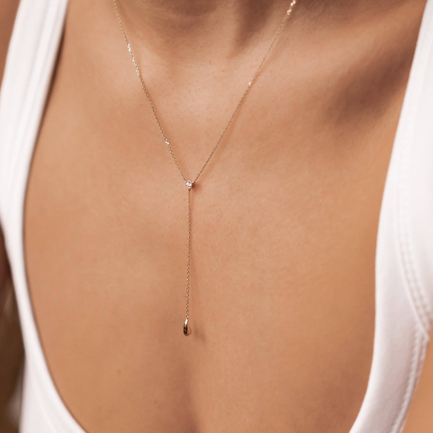 Collar Gota Dorada 14K