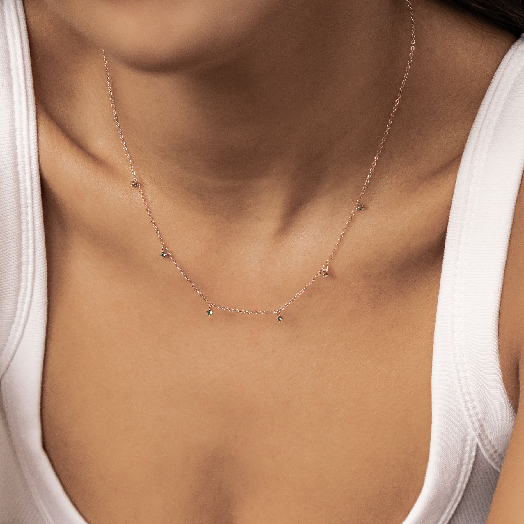 Green Gemstone Jewelry Set Sterling Silver