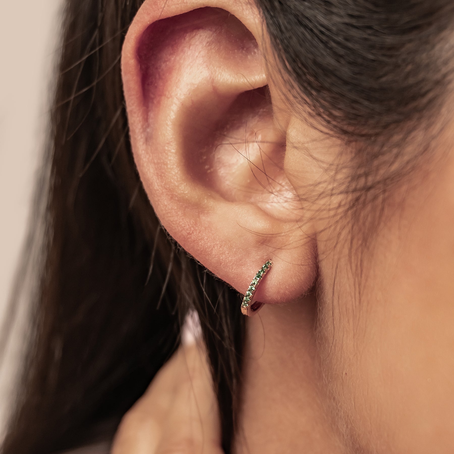 Green Gemstone Jewelry Set Sterling Silver