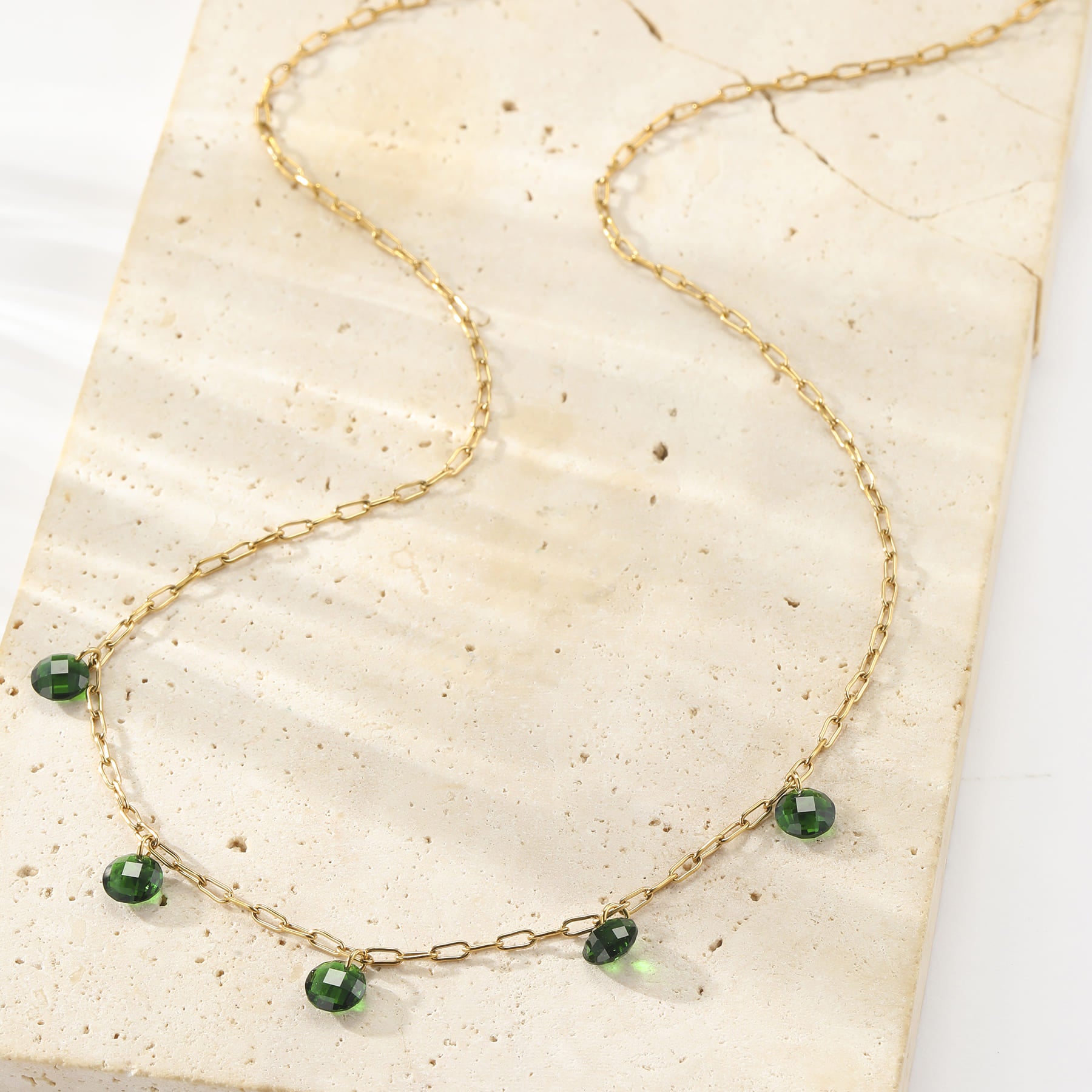 Collier Pierre Verte Waterproof