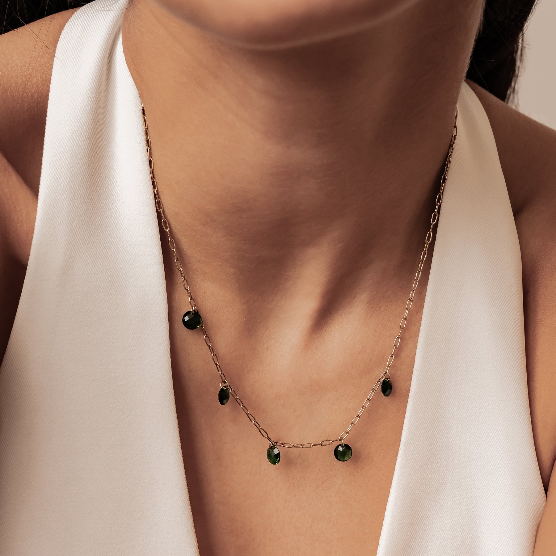 Collier Pierre Verte Waterproof