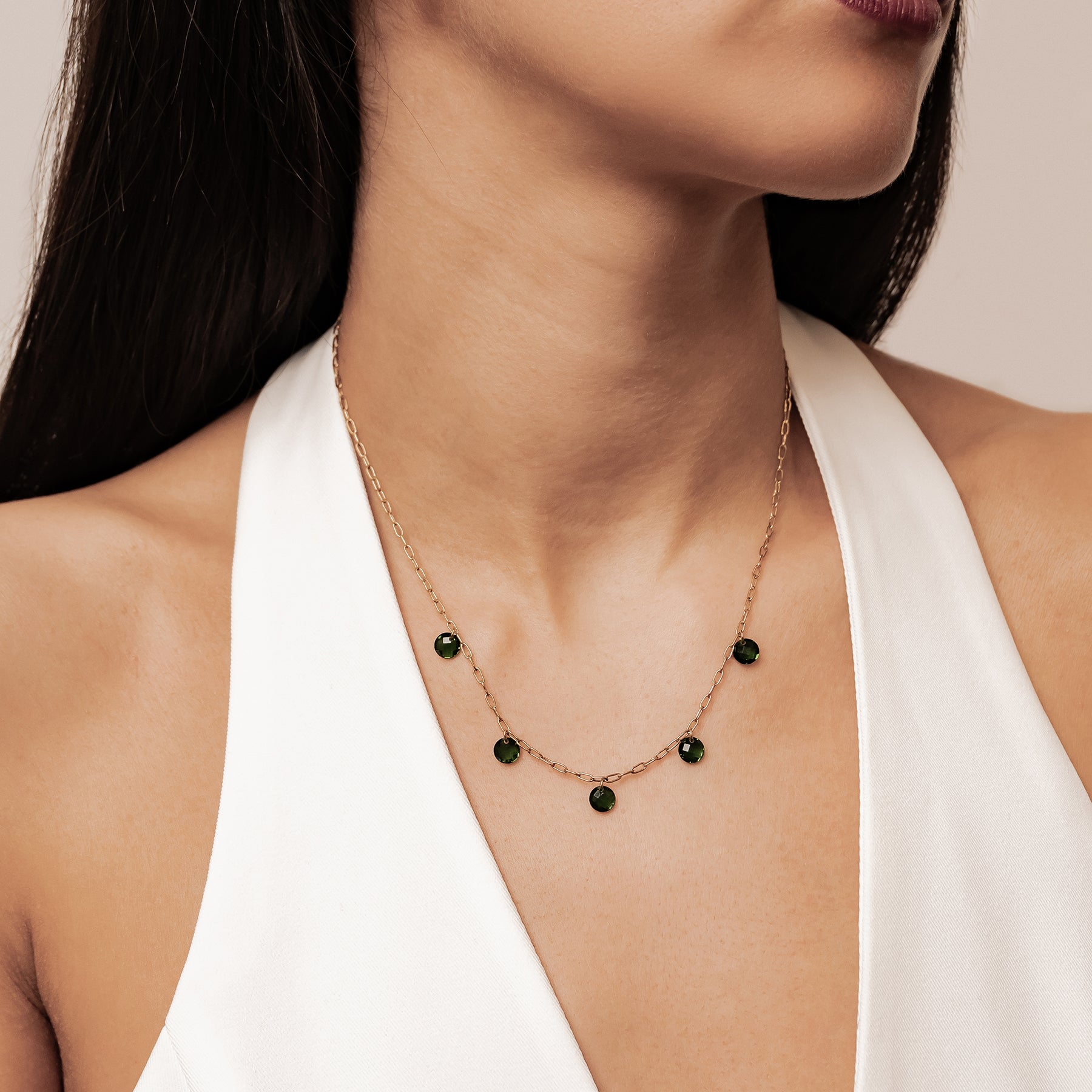 Collier Pierre Verte Waterproof