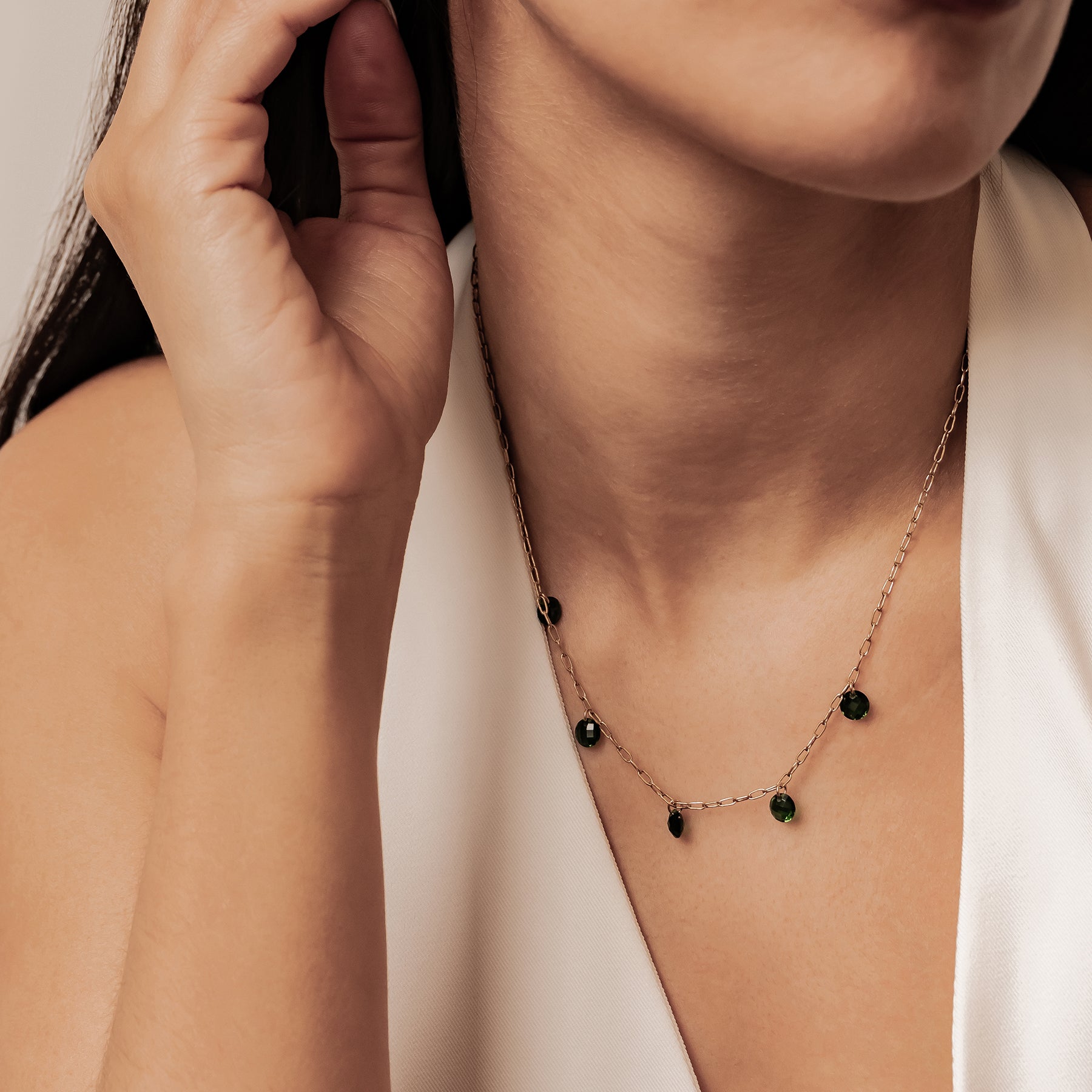 Collier Pierre Verte Waterproof