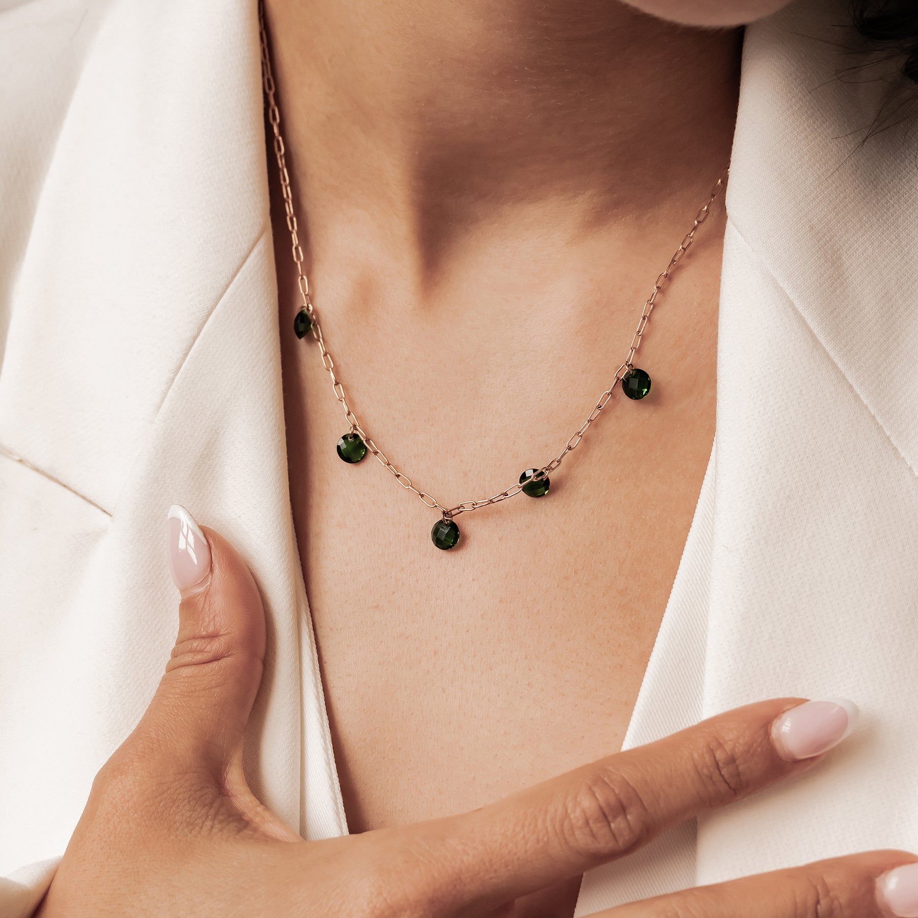 Collier Pierre Verte Waterproof