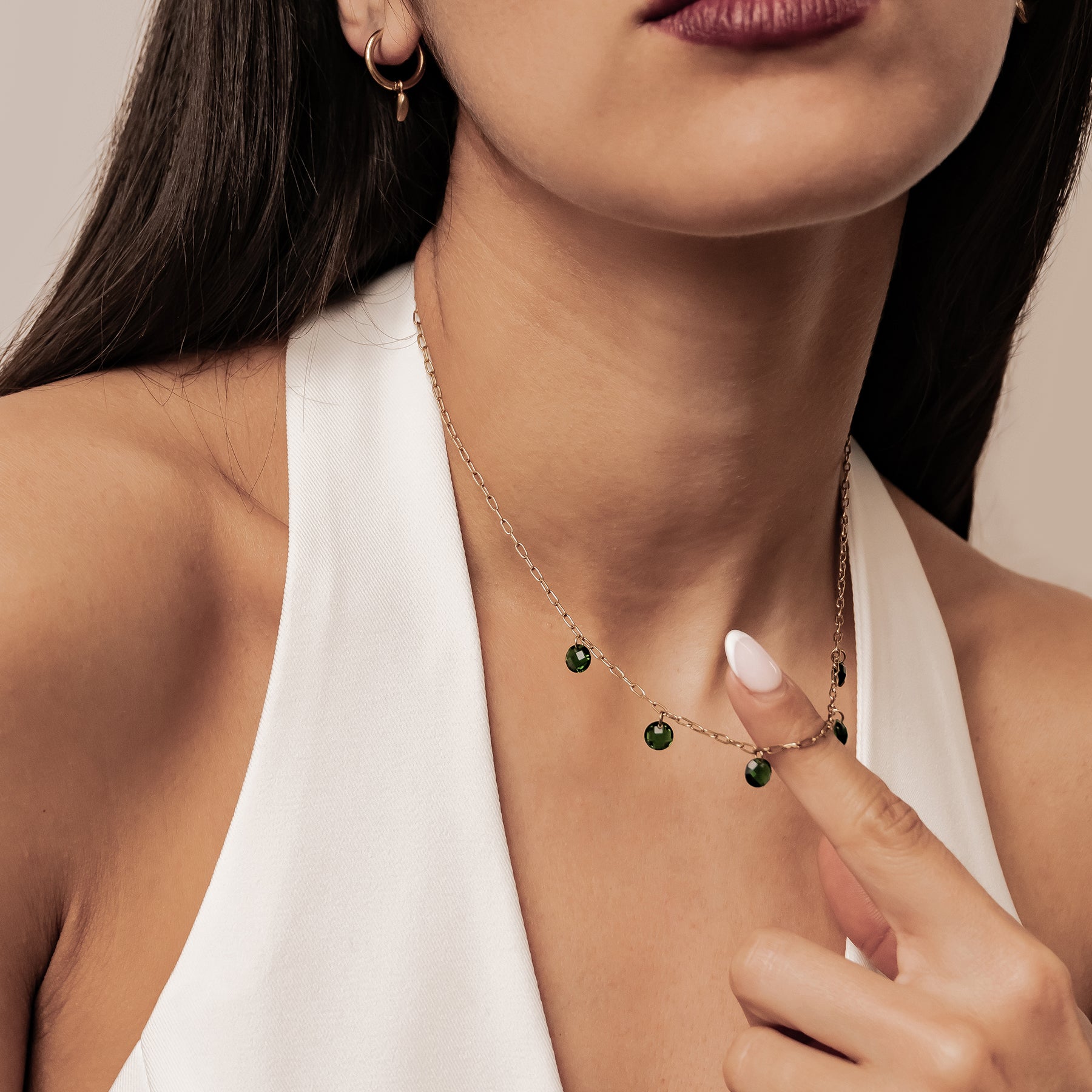 Collier Pierre Verte Waterproof