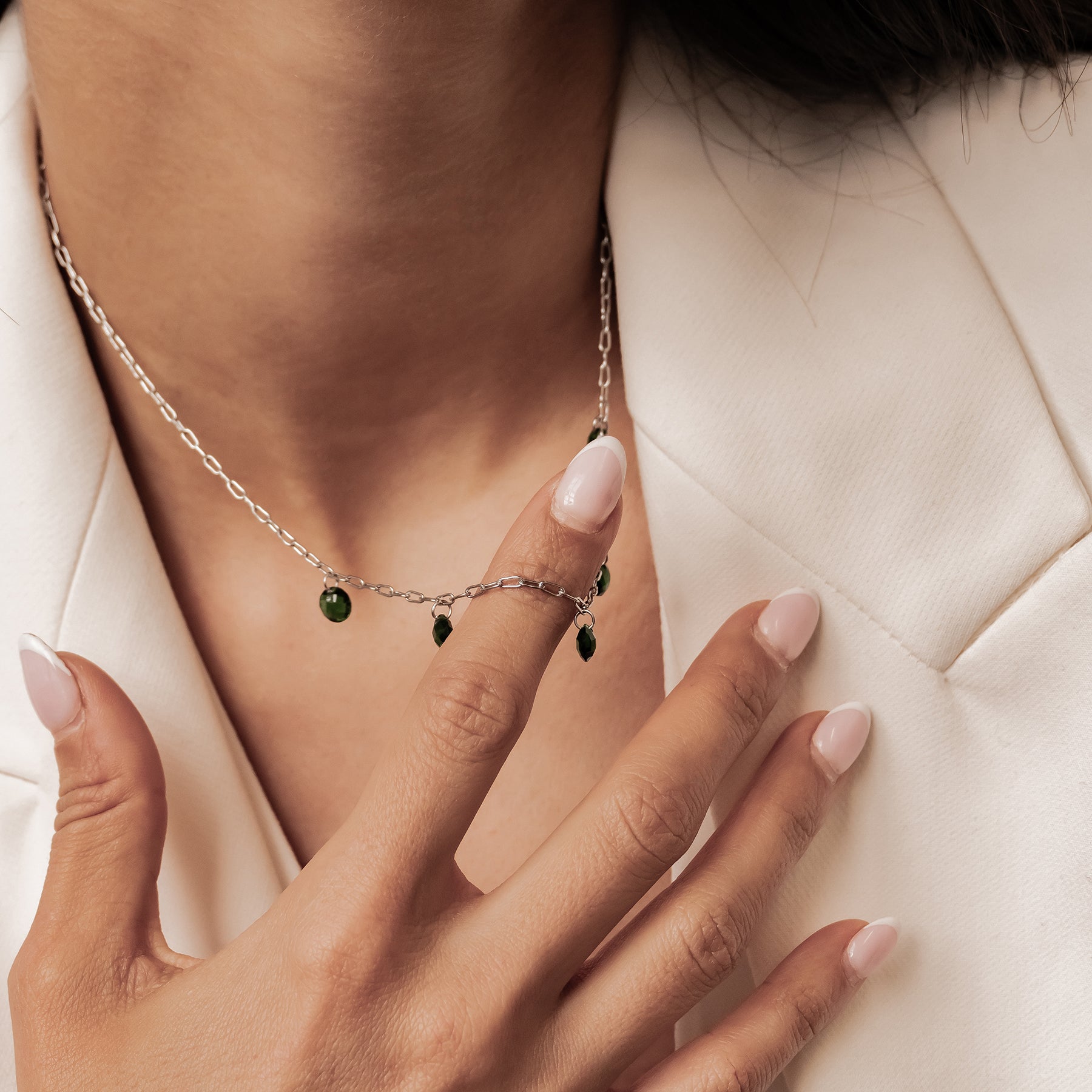 Collier Pierre Verte Waterproof