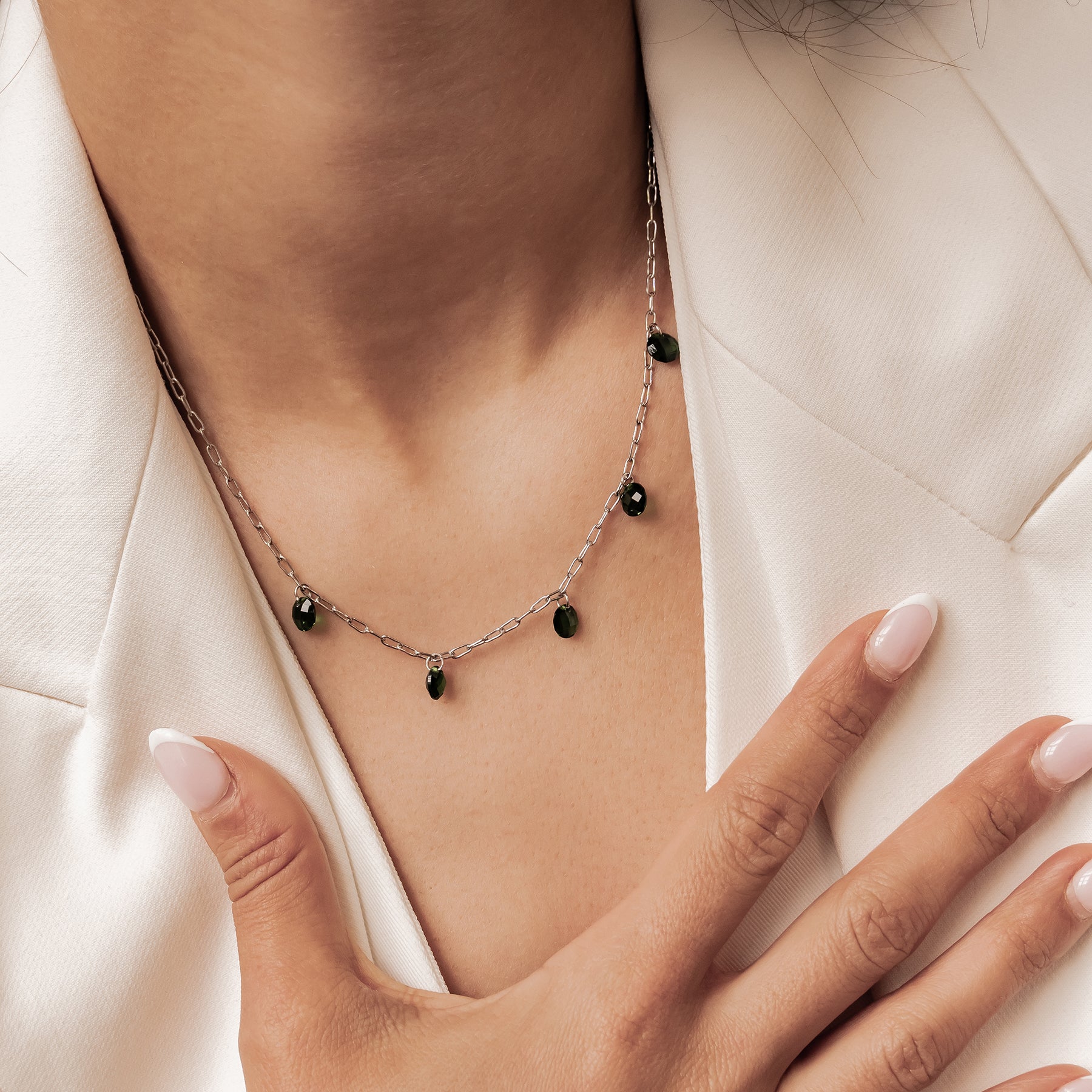 Collier Pierre Verte Waterproof