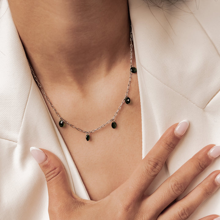 Collar Piedra Verde Waterproof