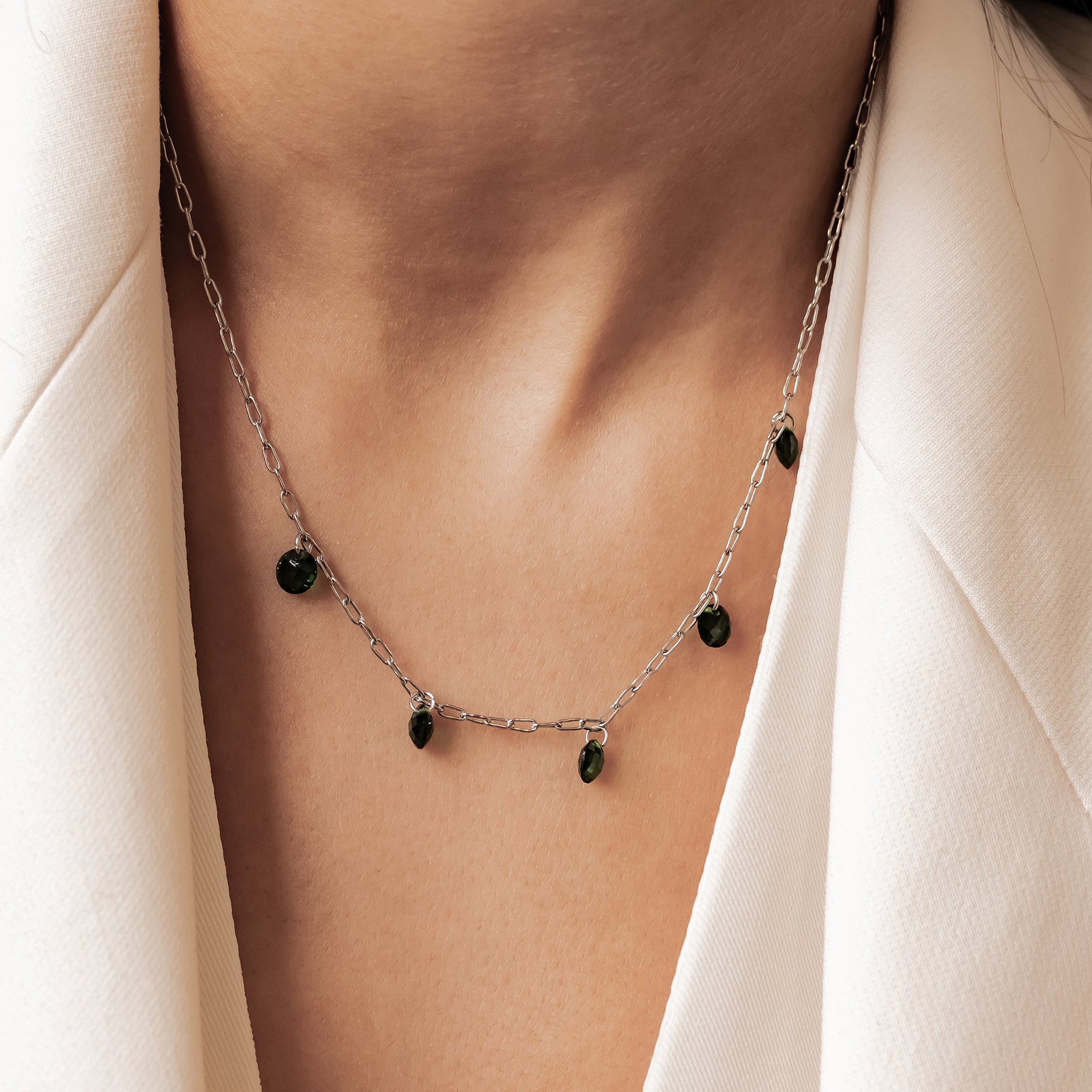 Collier Pierre Verte Waterproof