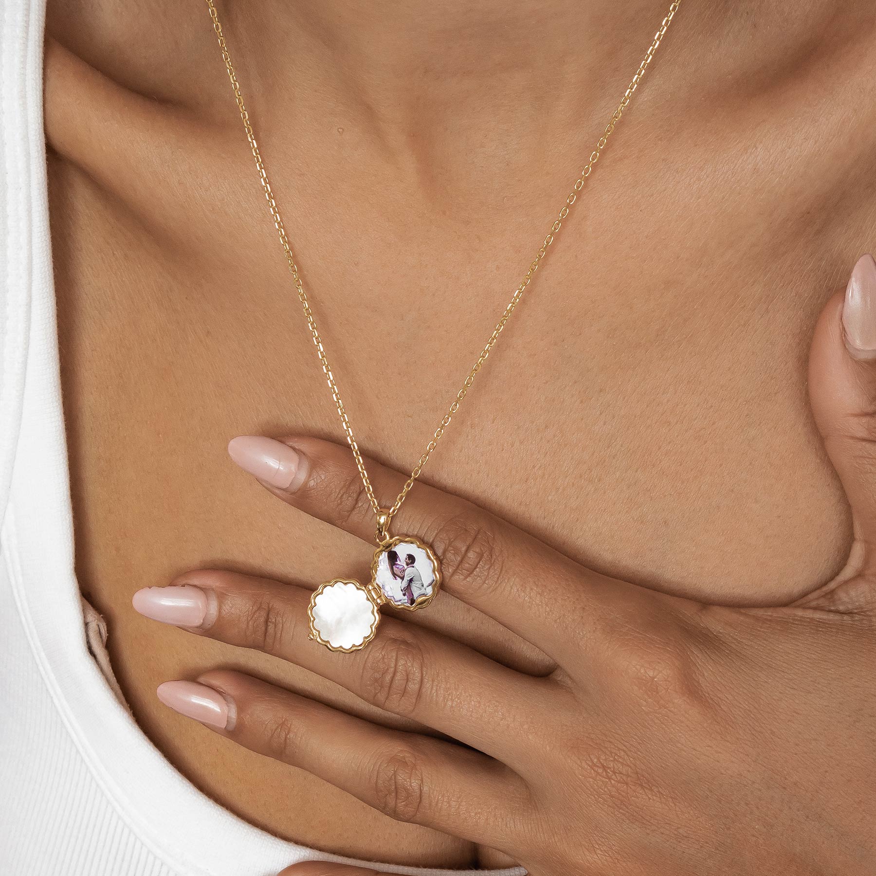 Guardian Angel Locket Necklace Sterling Silver