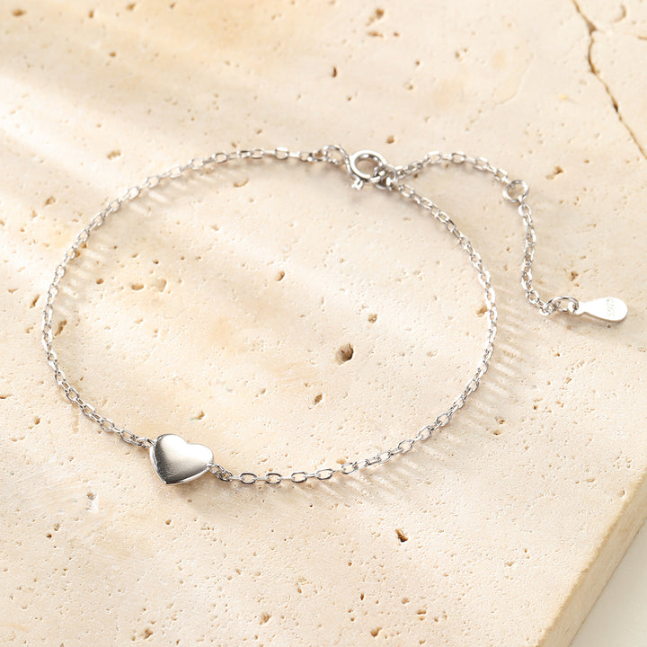 Pulsera Corazón Amor Plata de Ley