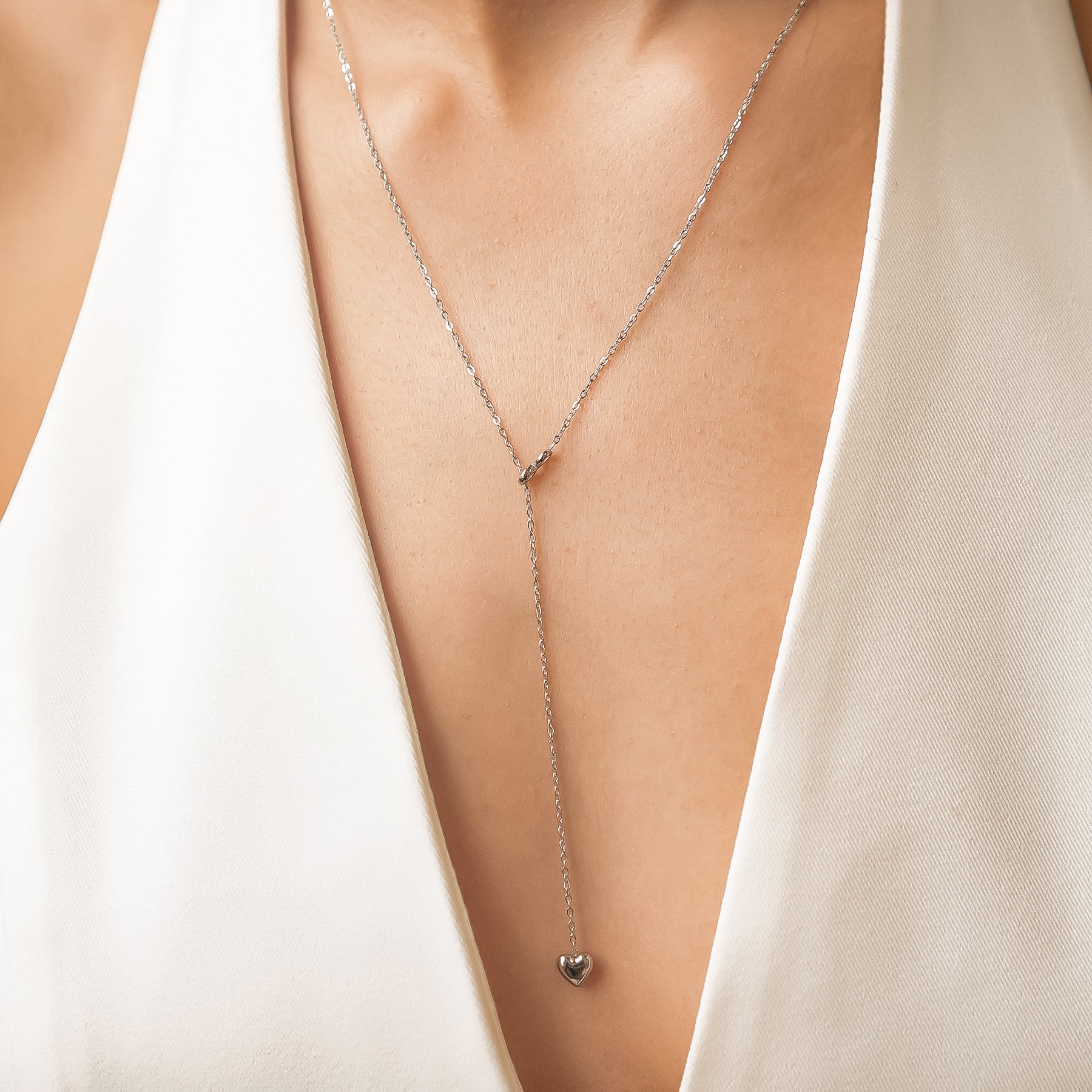 Dainty Infinity Heart Y Necklace Waterproof