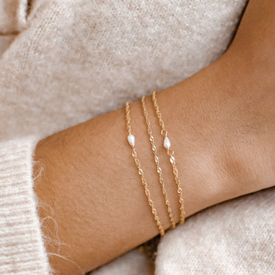 Armband mit Perle Sterlingsilber in Goldfarbe