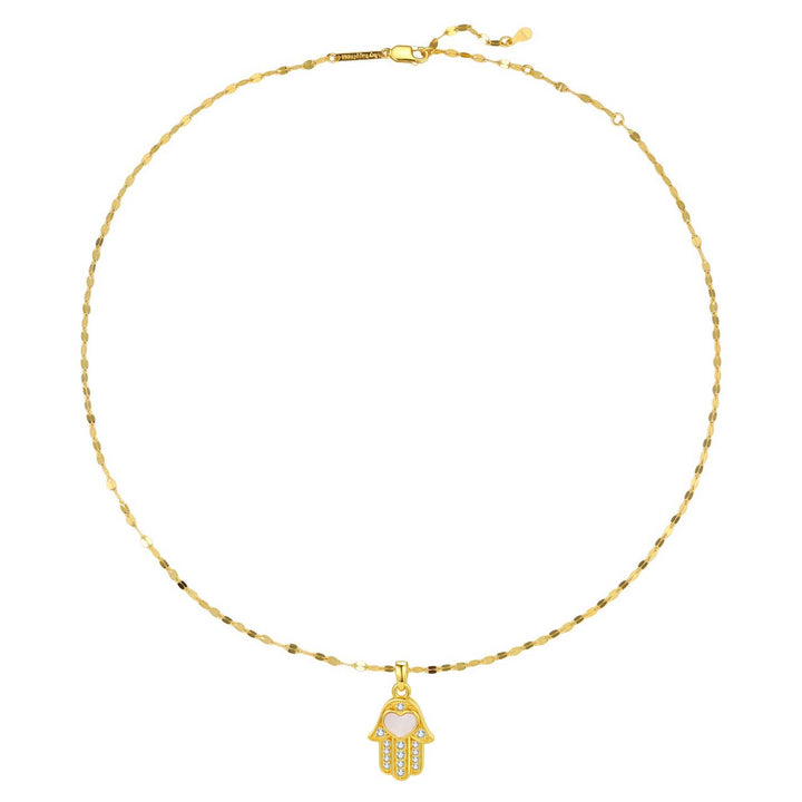 Collier Pendentif Protection Mains Jamsa Argent Sterling