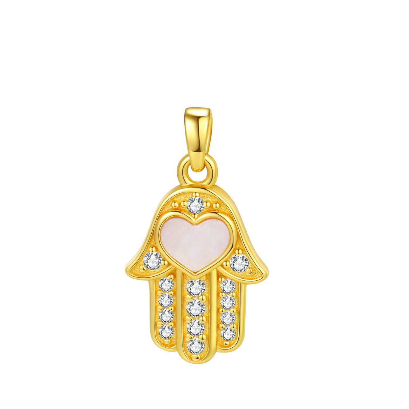 Hamsa Hand Anhänger Halskette für Schutz aus Sterlingsilber