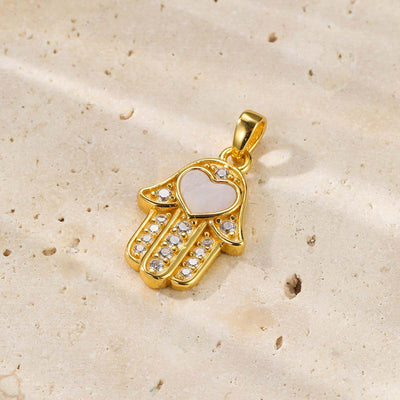 Hamsa Hand Anhänger Halskette für Schutz aus Sterlingsilber