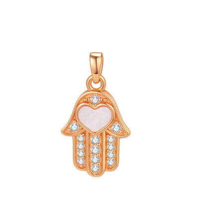 Hamsa Hand Anhänger Halskette für Schutz aus Sterlingsilber