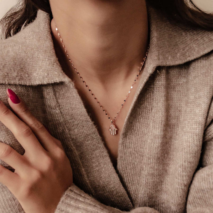 Collier Pendentif Protection Mains Jamsa Argent Sterling