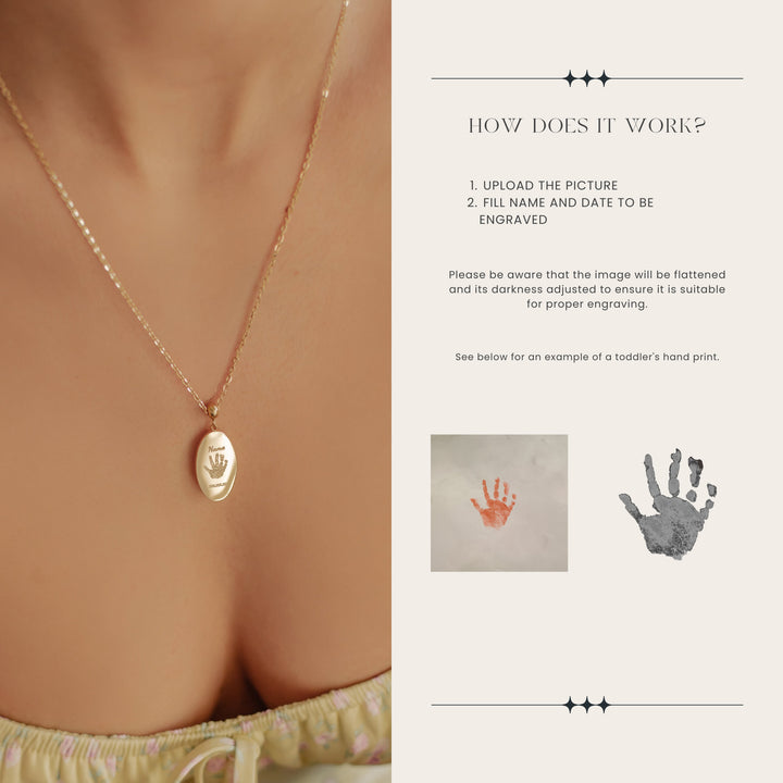 Collar Grabable Huella Mano o Pie