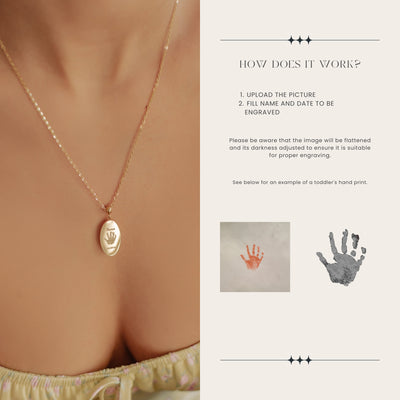 Hand and FootPrint Necklace