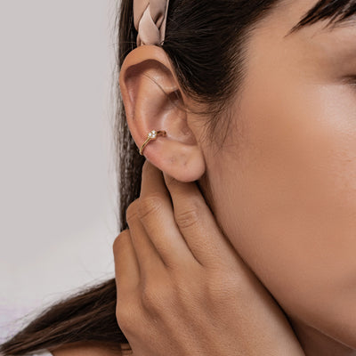 Ear Cuff Cœur Sterling Argent