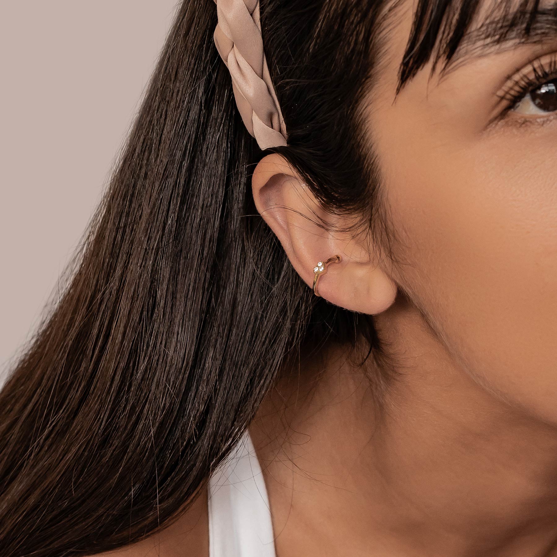 Heart Ear Cuff Sterling Silver