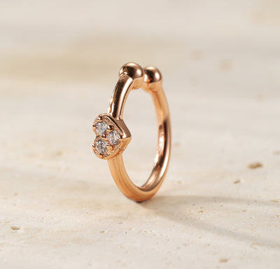 Ear Cuff Cœur Sterling Argent